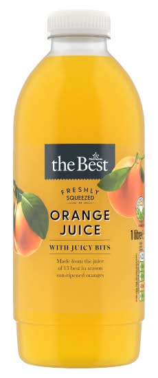 Morrisons Orange, The Best 100% Fruit Juice With Bits (1L)