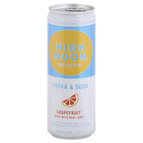 High Noon Gluten Free Vodka & Soda (4 pack, 710 ml) (grapefruit)