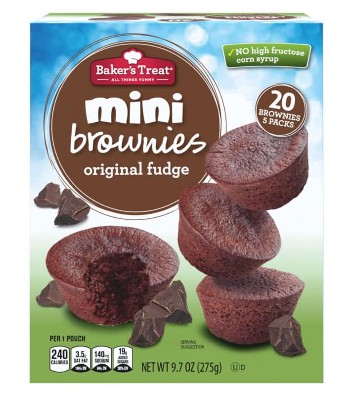 Baker's Treat Original Fudge Mini Brownie Bites (5 x 4 ct)