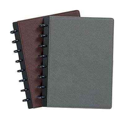 Staples® Customizable Arc Notebook System, 5 x 8, Narrow Ruled, 60 Sheets, Assorted Saffiano Colors, (51635)