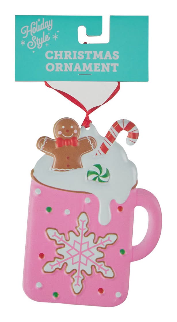 Holiday Style Christmas Drink Ornament, Assorted