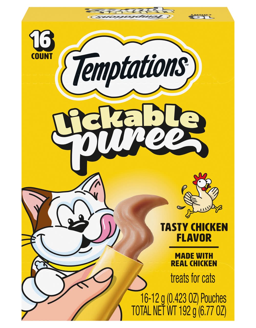 Temptations Creamy Purrrr-Ee With Chicken Treats For Cats (6.7 oz)