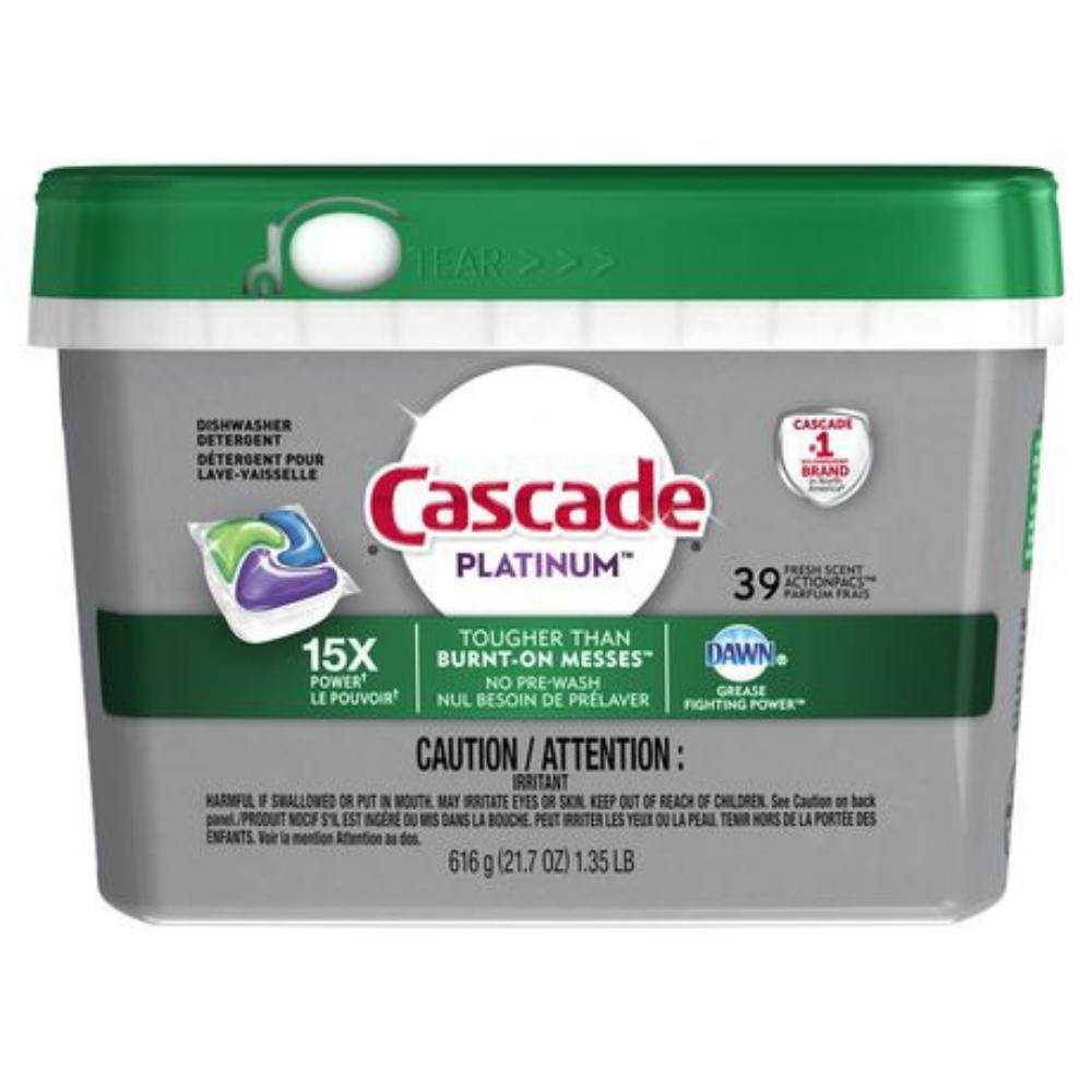 Cascade Platinum Actionpacs Fresh Scent Dishwasher Detergent (616 g)