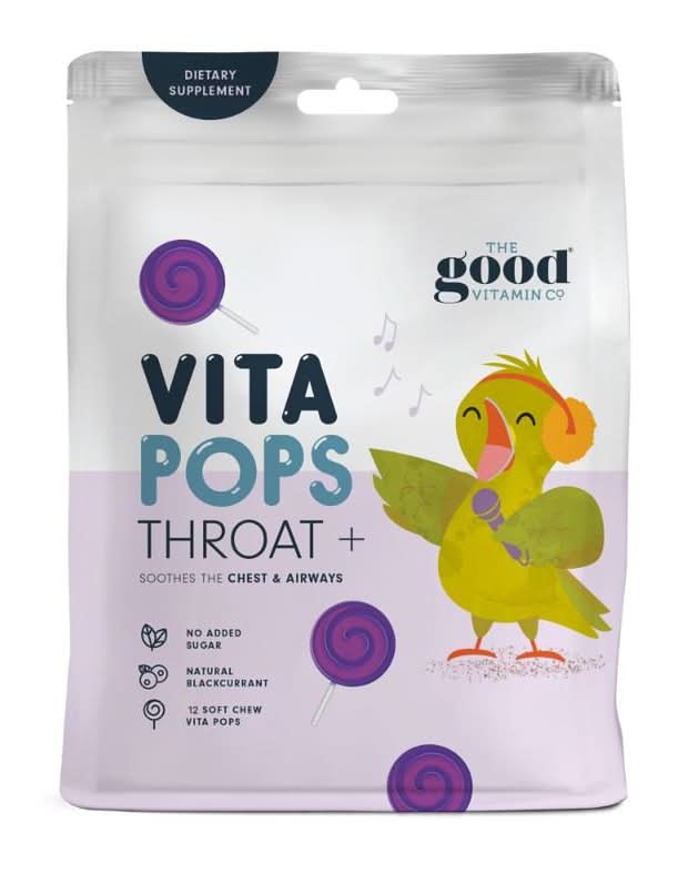 The Good Vitamin Co Vita Pops Throat + 12s