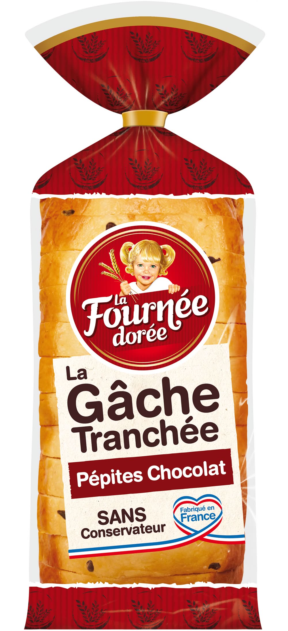 La Fournée dorée - Gâche tranchée aux pépites de chocolat (500g)