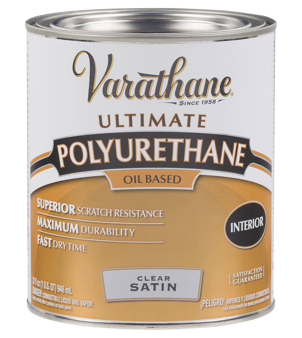 Varathane Premium Satin Clear Oil-Based Polyurethane 1 Qt