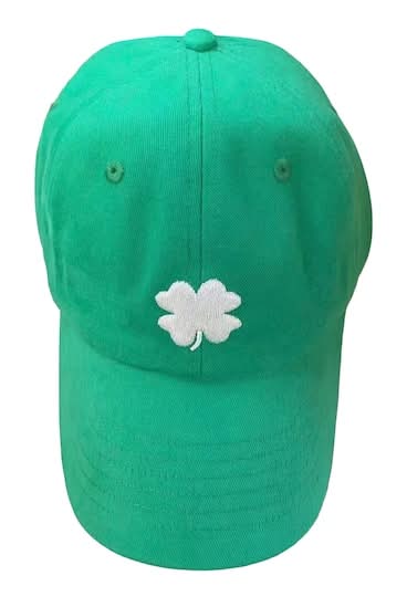 Celebrate It Green Clover Baseball Cap, OS, Green-White