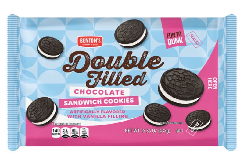 Benton's Double Filled Chocolate Sandwich Cookies, Vanilla (15.35 oz)