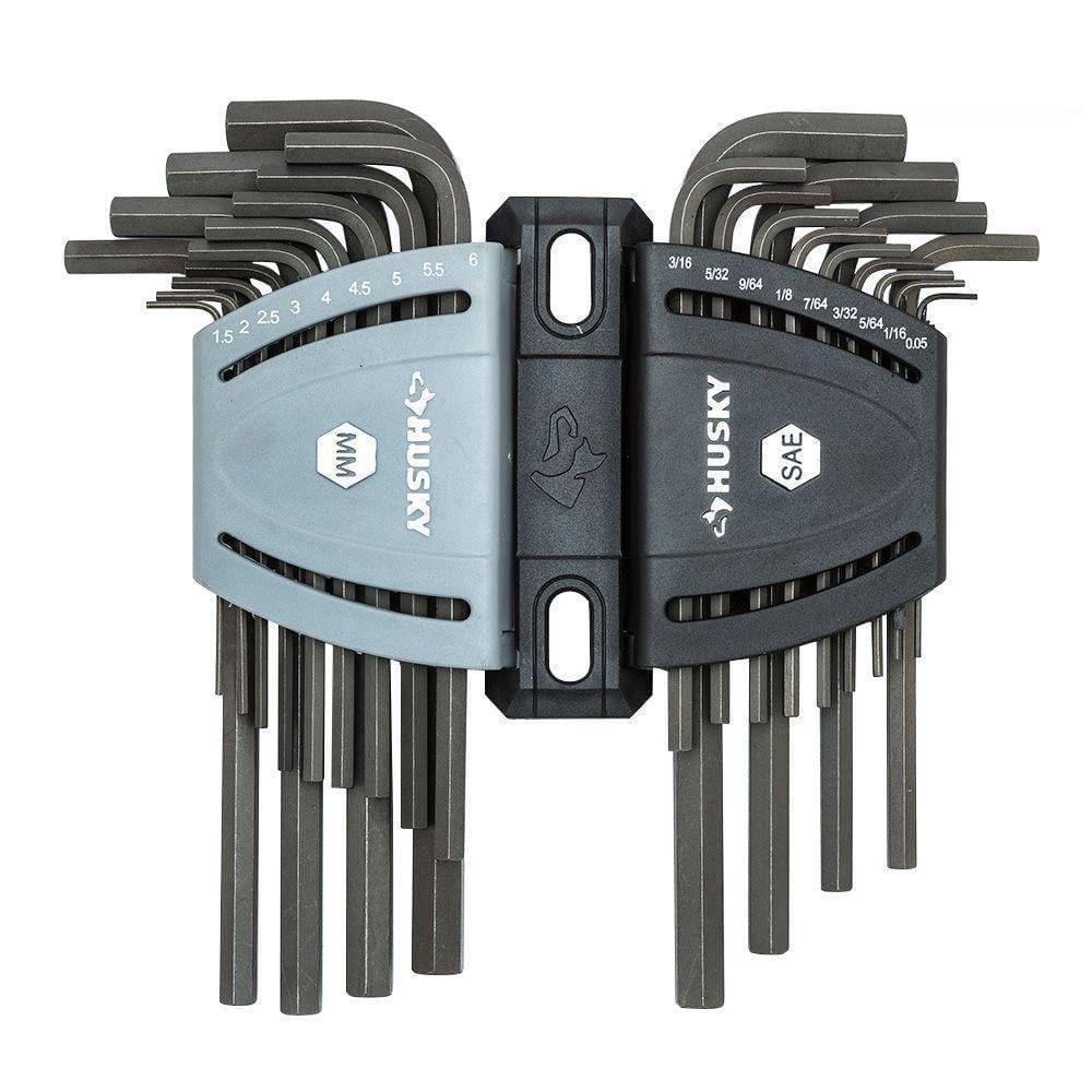 Husky Sae/Metric Long Arm Hex Key Set (26-Piece)