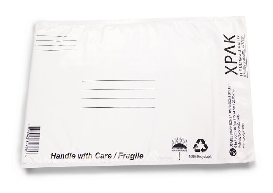 Mailer Poly White 6 x 9 Number 0