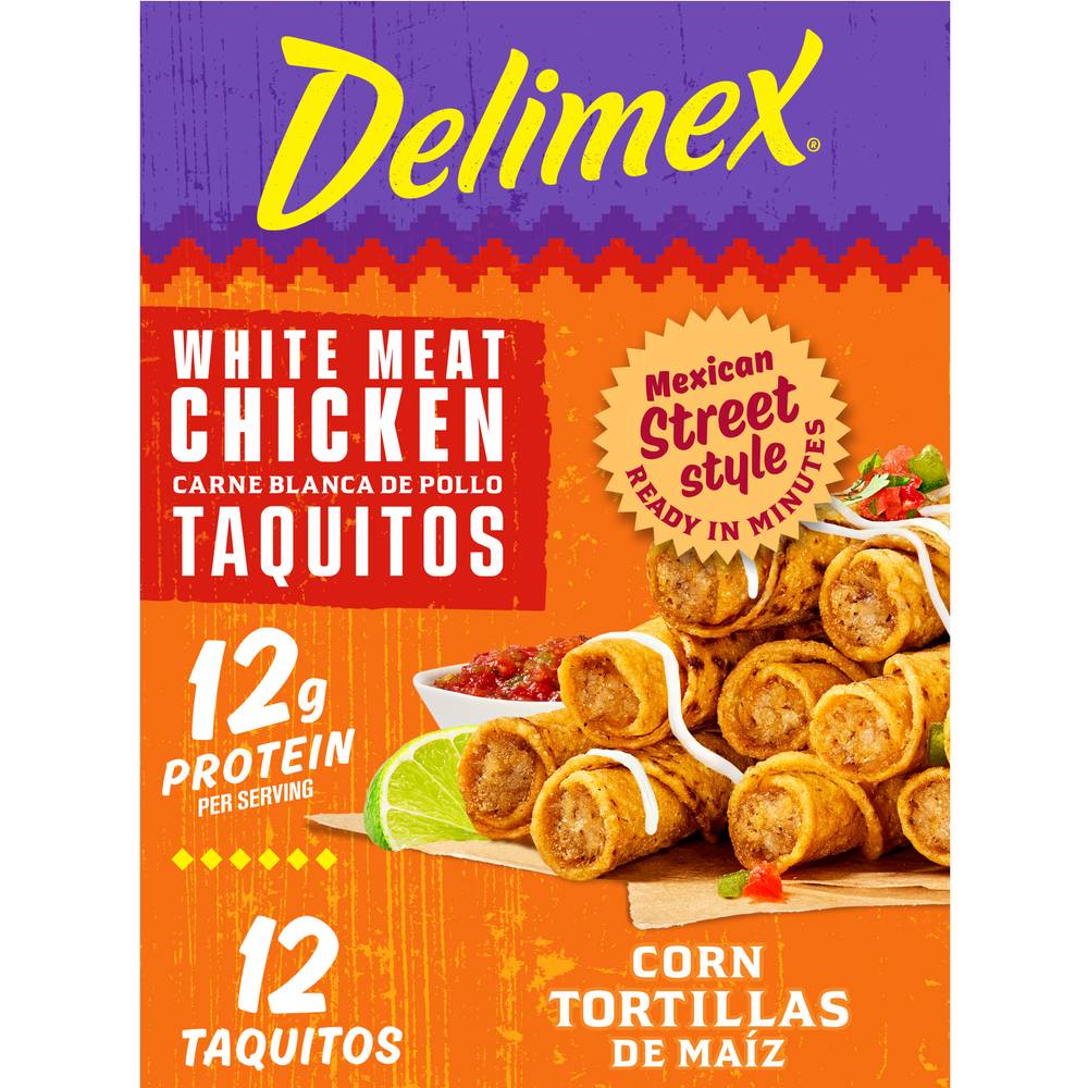 Delimex White Meat Chicken Corn Taquitos (12 ct)