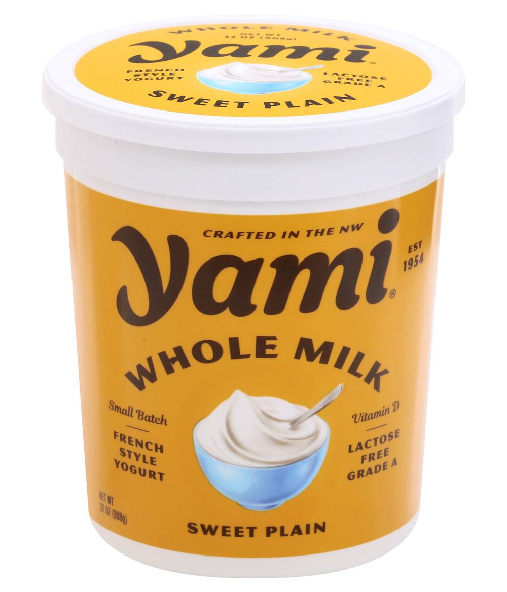 Yami Whole Milk French Style Yogurt, Sweet Plain (32 oz)