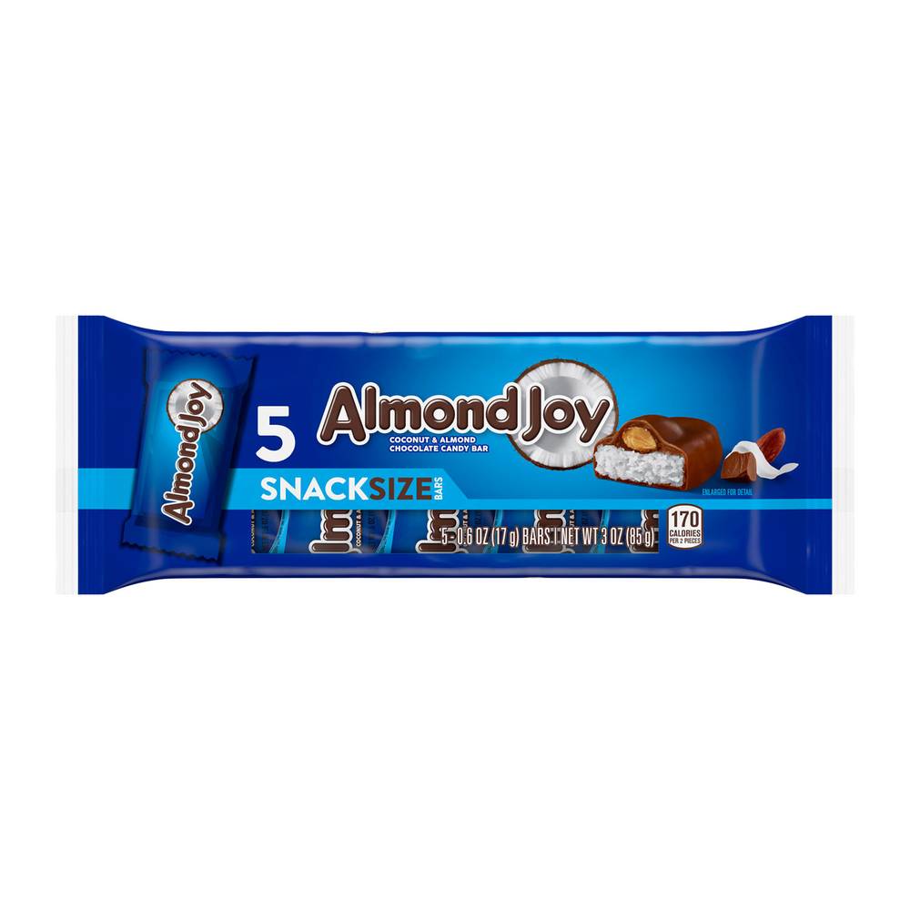 Almond Joy Snack Size Candy Bars (0.6 oz, 5 ct)