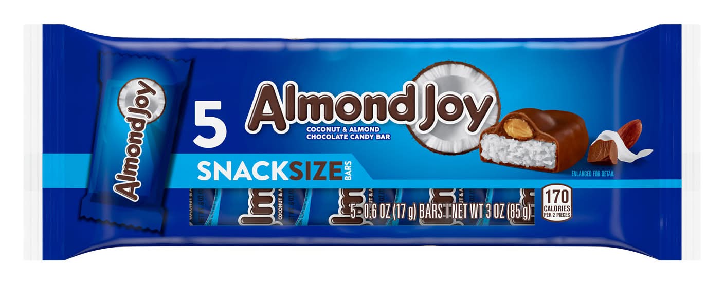 Almond Joy Snack Size Candy Bars (0.6 oz, 5 ct)