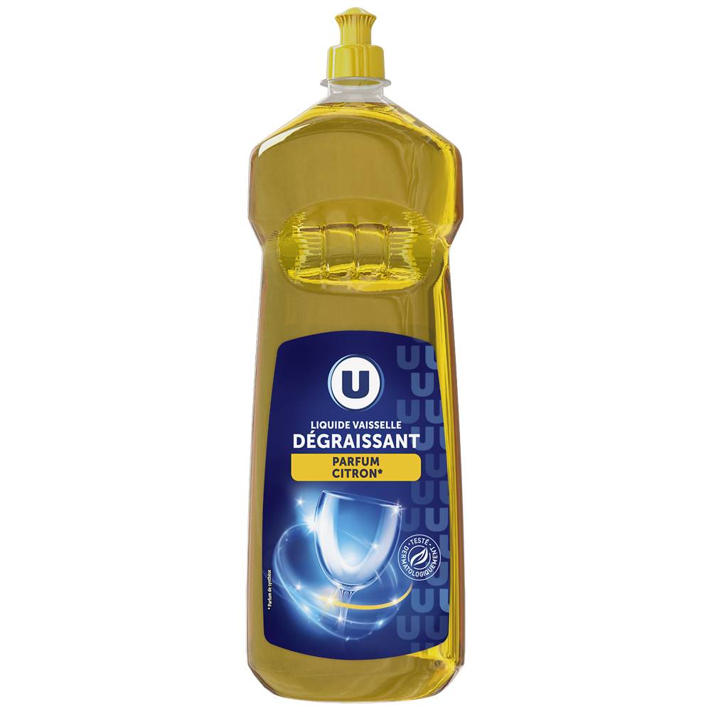 U - Liquide vaisselle dégraissant parfum citron (1,5 L)