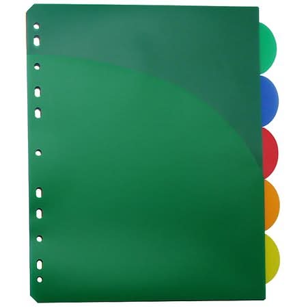 Wexford Index Dividers With Pockets, 9.78x11.22 in (5 ct)