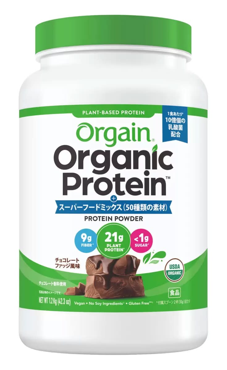 Orgain オーガニックプロテイン スーパーフードミックス チョコレートファッジ風味 1.2㎏