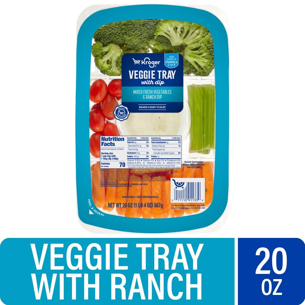 Kroger Veggie Tray With Dip (20 oz)