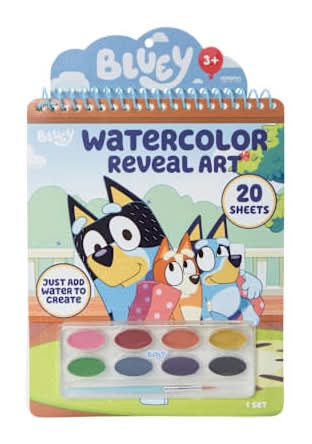 Bluey Watercolor Reveal Art 1-Set