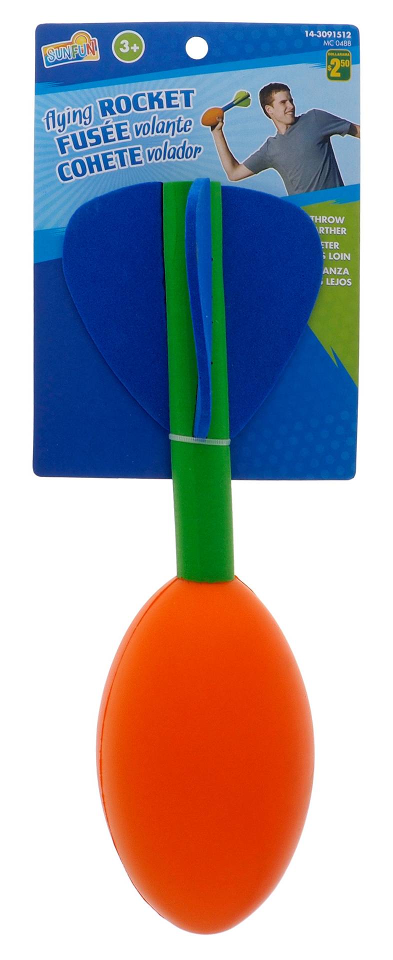 Sunfun Flying Rocket Toy With Foam Tail Ages 3+