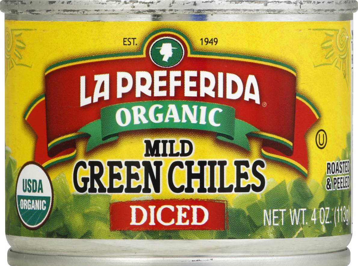 La Preferida Organic Diced Mild Green Chiles (4 oz)