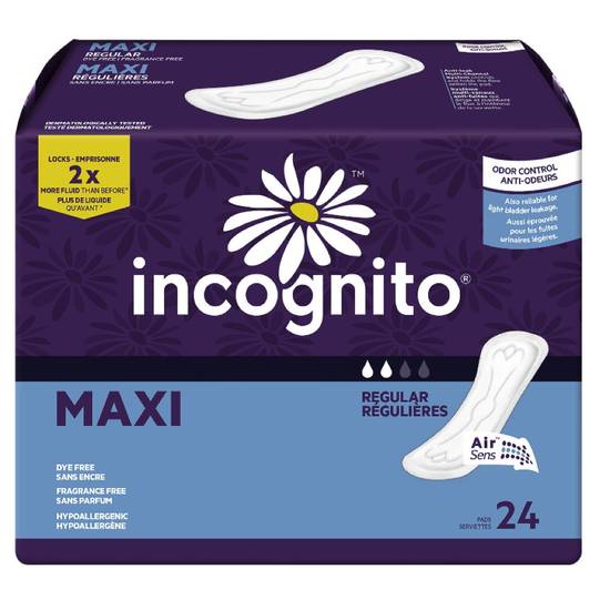 Incognito Maxi Regular Pads (24 units)