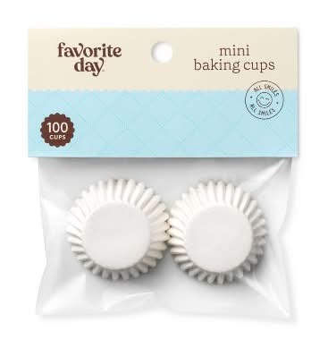 Favorite Day Mini Baking Cups, White (100 ct)