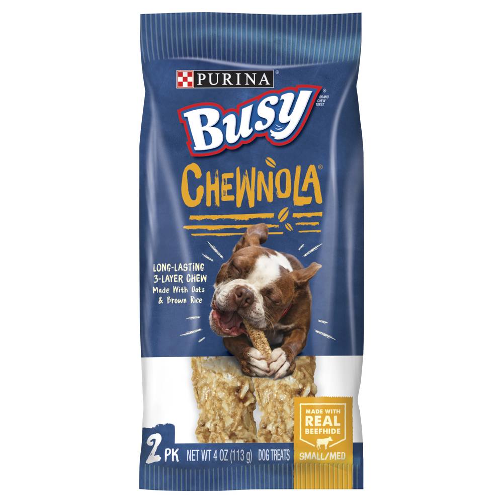 Purina Busy Chewnola Long-Lasting Oats & Brown Rice Dog Treats (4 oz)