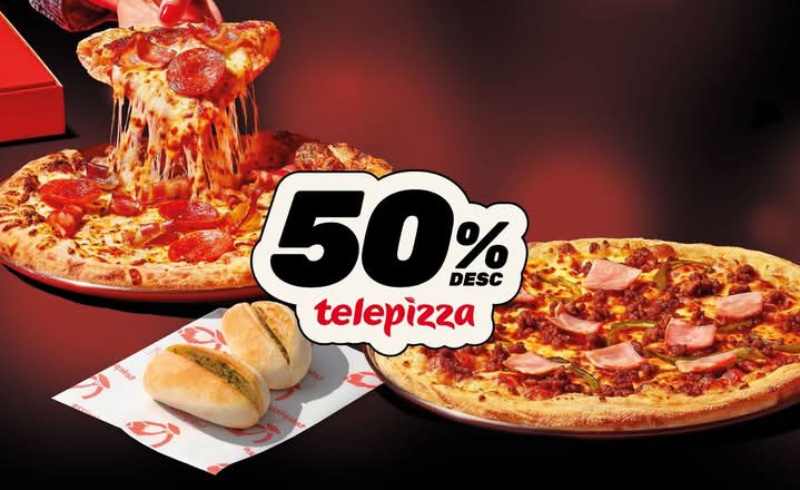 2 Pizzas Médias + 2 Pães de alho