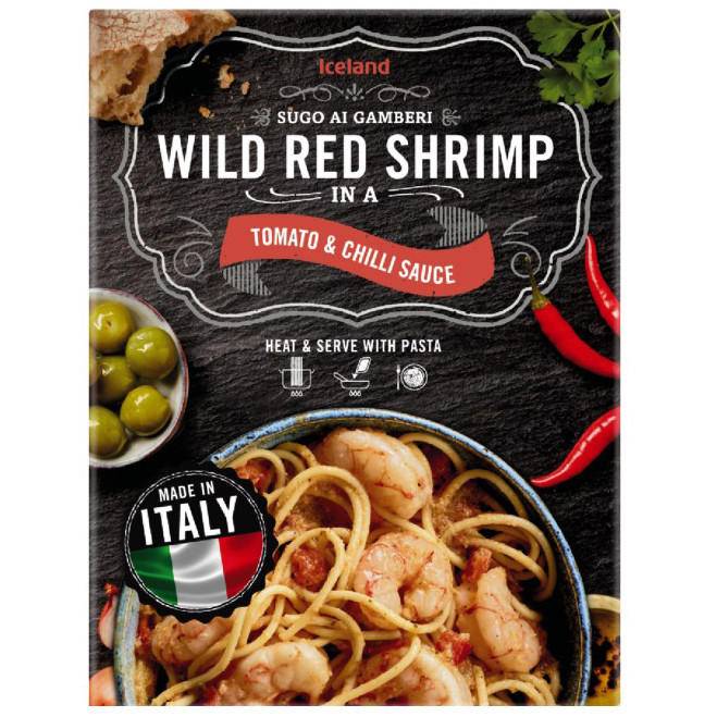 Iceland Wild Red Shrimp in a Tomato and Chilli Sauce 300g