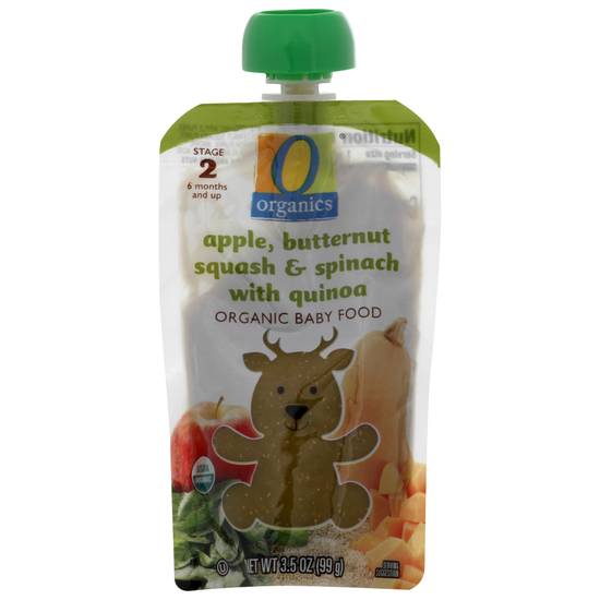 O Organics Apple Butternut Squash & Spinach With Quinoa Stage 2 (3.5 oz)