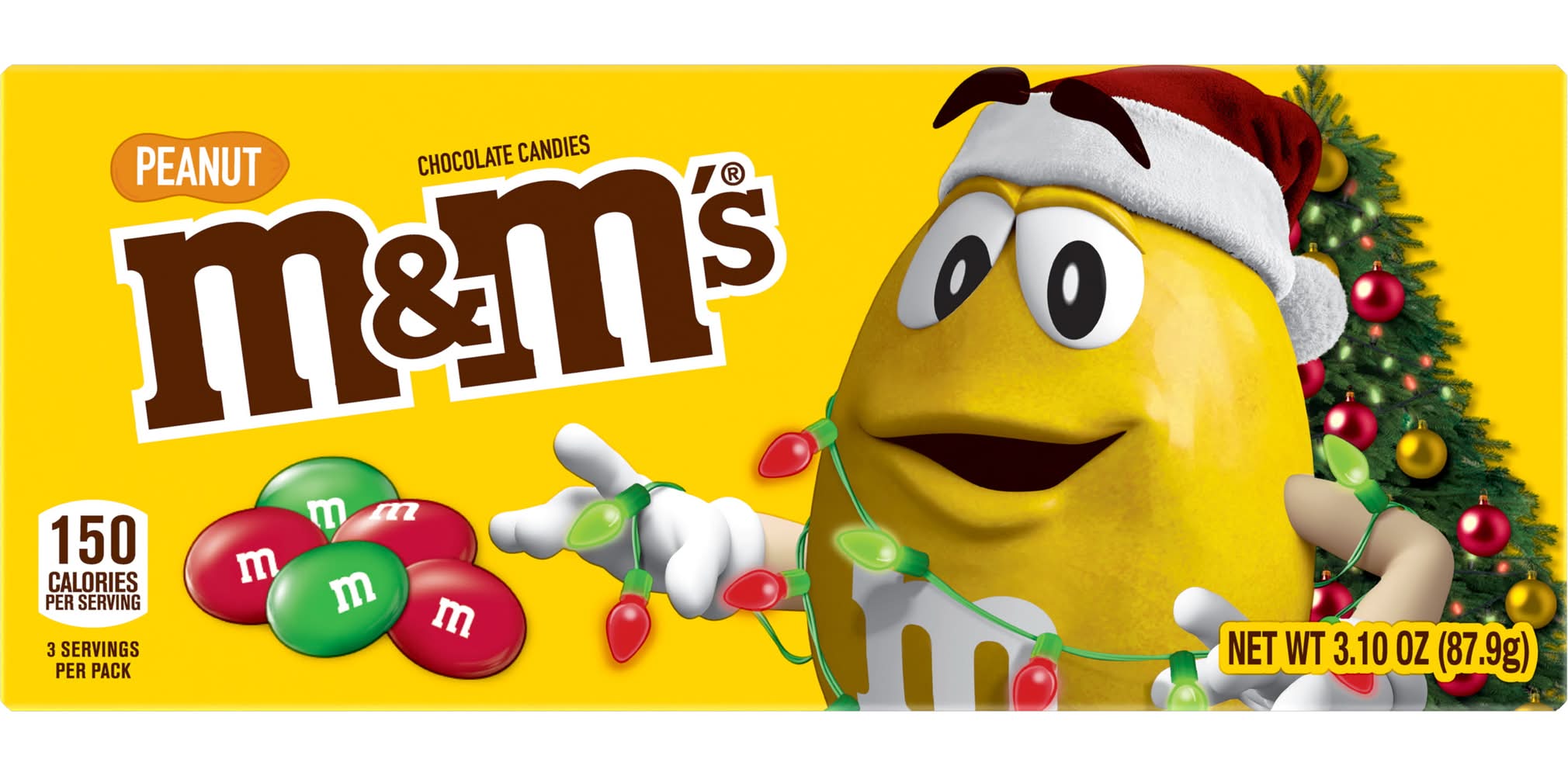 M&M's Holiday Peanut Chocolate Candy Share Size
