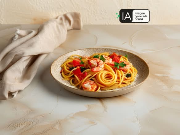 Pasta con Camarones