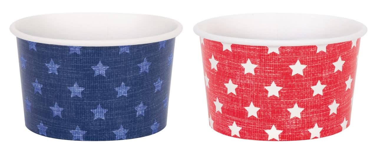 Patriotic Vibes Paper Treat Cups 8 Ct