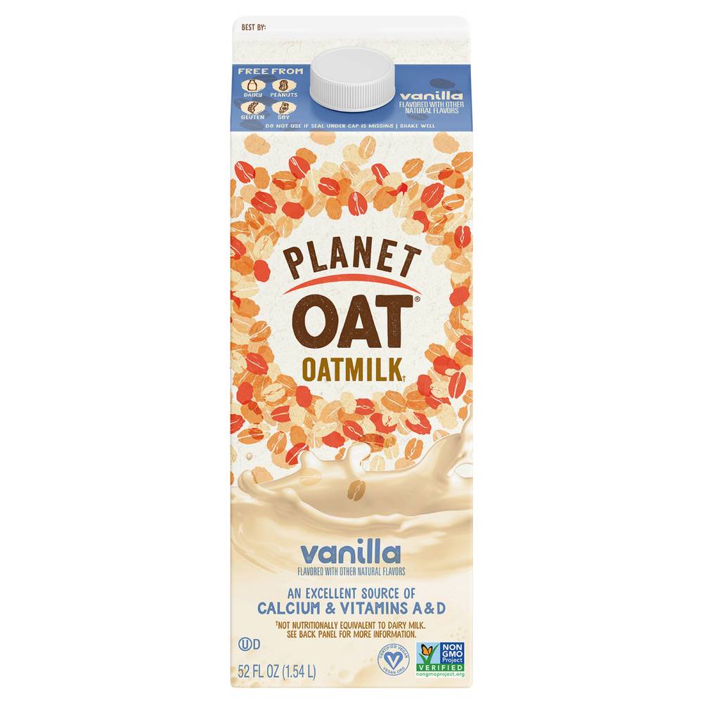 Planet Oat Dairy Free Vanilla Oatmilk (52 fl oz)