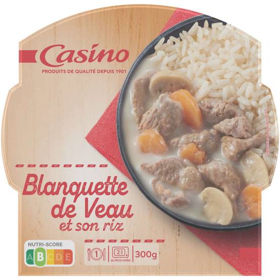 CASINO - Blanquette de veau et son riz - 300g