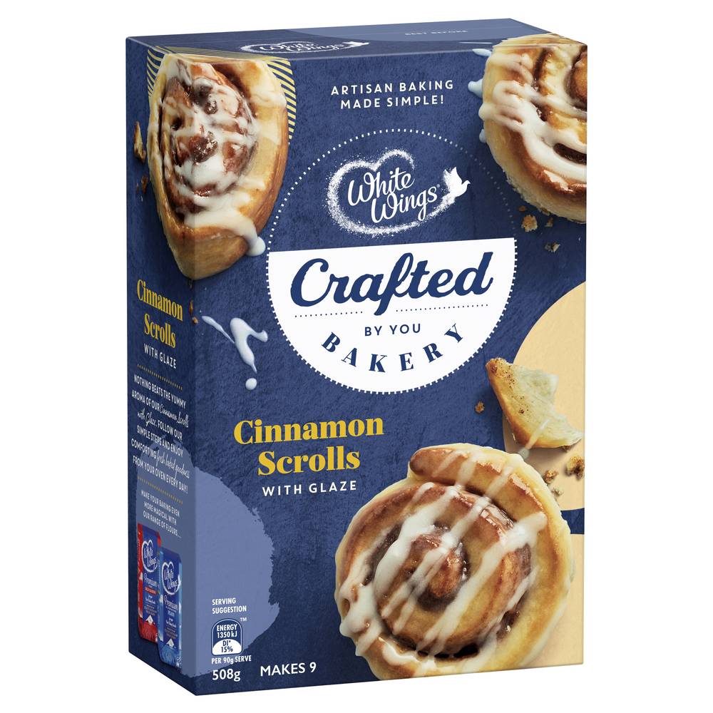White Wings Cinnamon Scrolls With Glaze Delivery Near Me Order Online