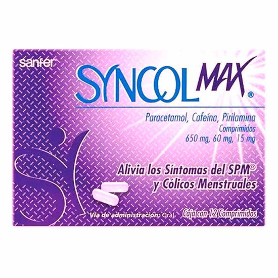 Sanfer syncol max comprimidos 650 mg/60 mg/15 mg (12 un)