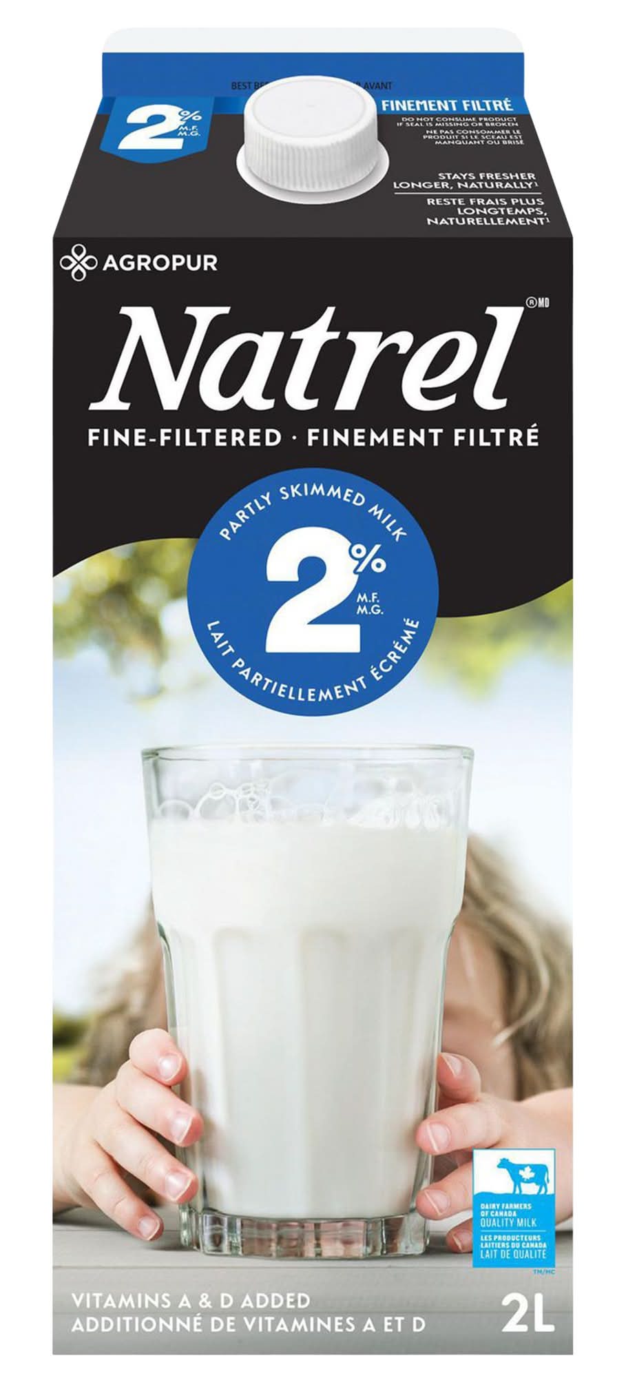 Natrel - Lait 2 % Finement Filtré, 2 L / Natrel Fine-Filtered 2% Milk, 2 L