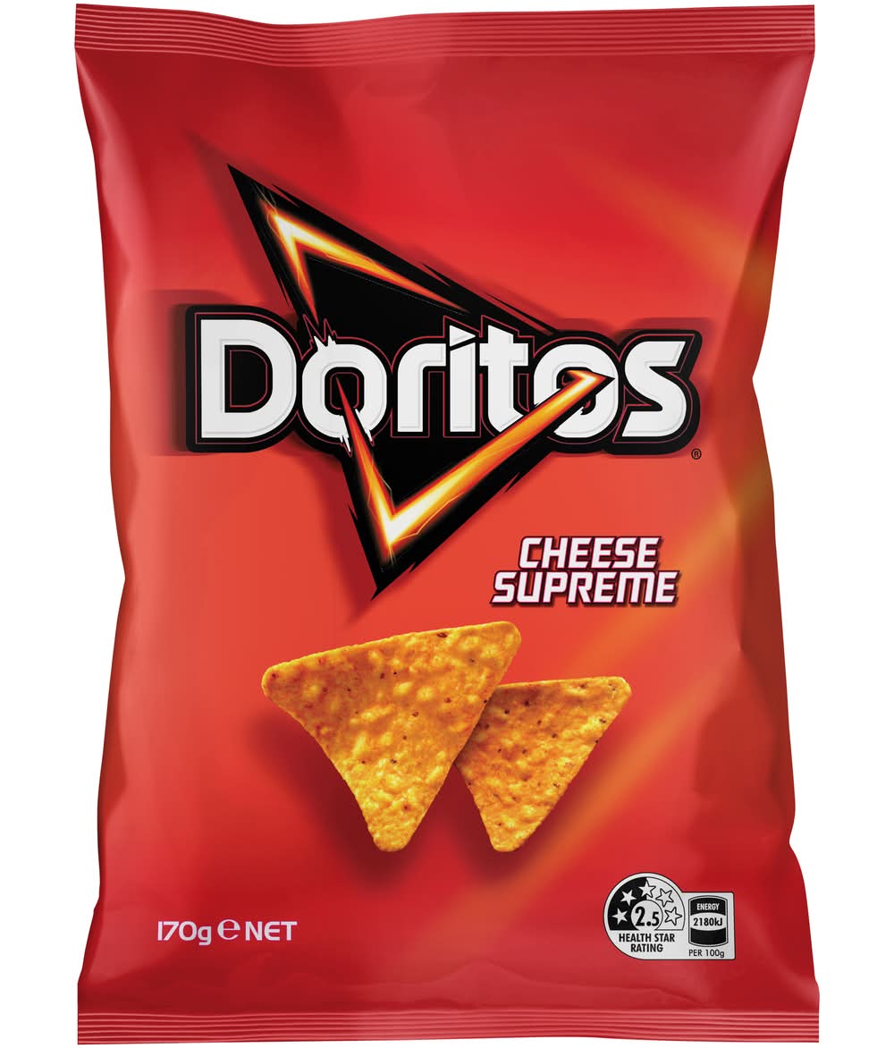 Doritos Corn Chips Cheese Supreme 170gr ea