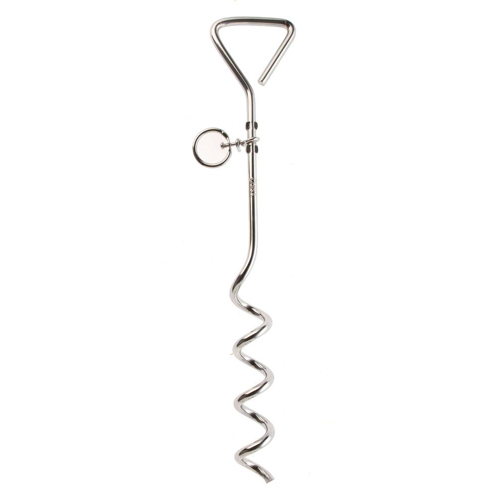Top Paw Spiral Dog Stake (18 in/silver)