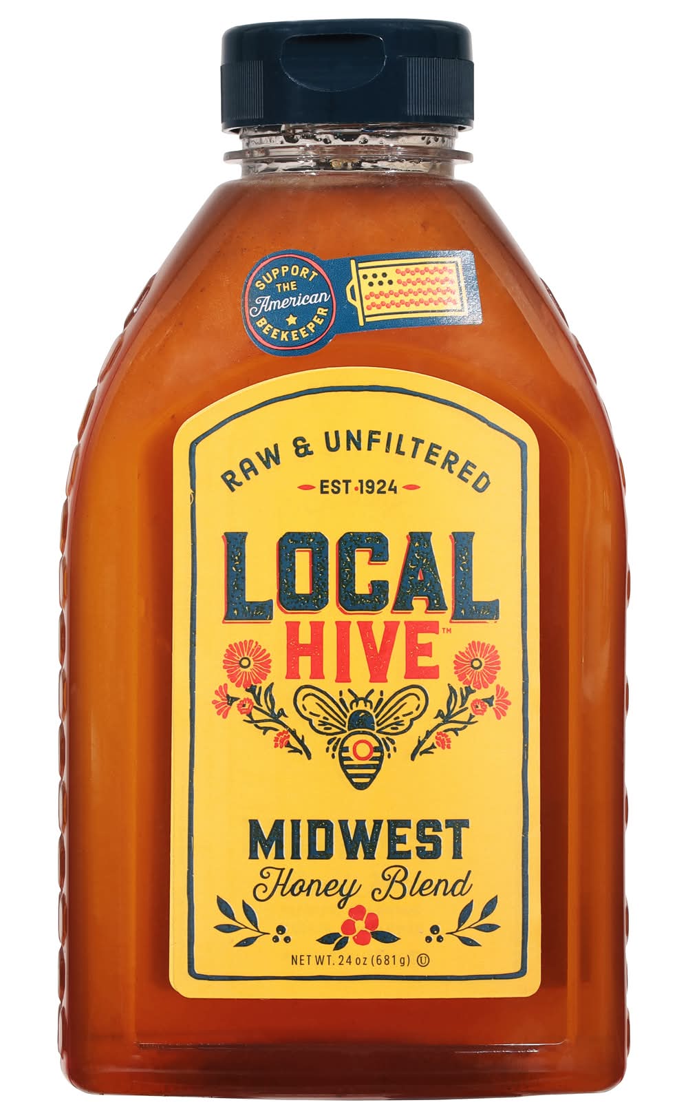 Local Hive Raw & Unfiltered Midwest Honey Blend (24 oz)