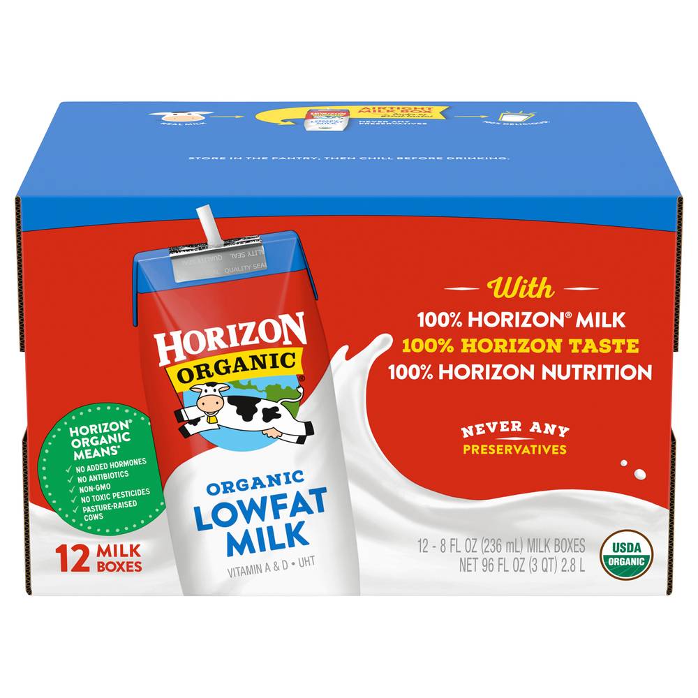 Horizon Organic 1% Lowfat Uht Milk (12 ct, 8 fl oz)