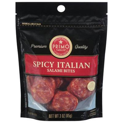 Primo Taglio Salame Bites Spicy Italian - 3 Oz