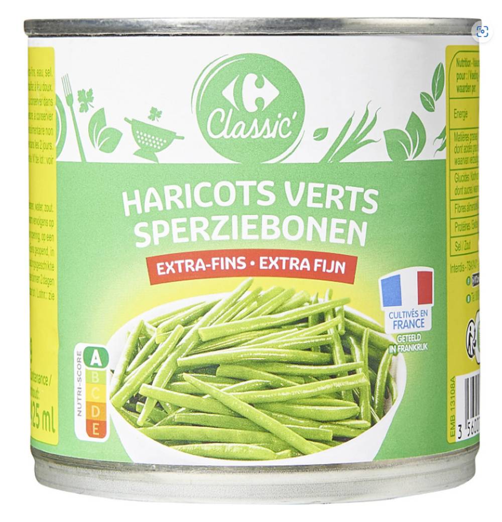 Carrefour - Haricots verts extra-fins (220g)