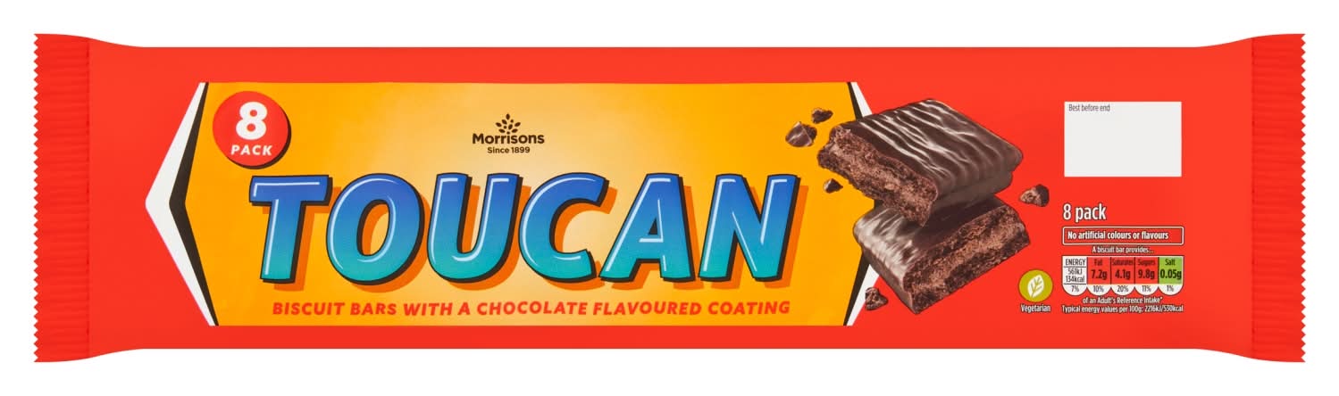 Morrisons Toucan Biscuit Bars 8pk 200g