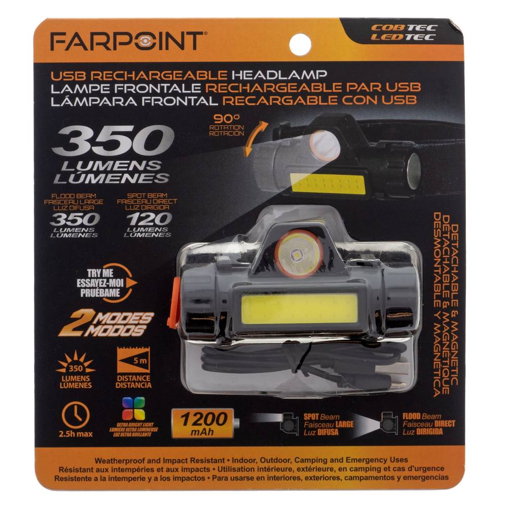 Lampe frontale pour casque Lampe Frontale LED COB Perles Lampe Frontale