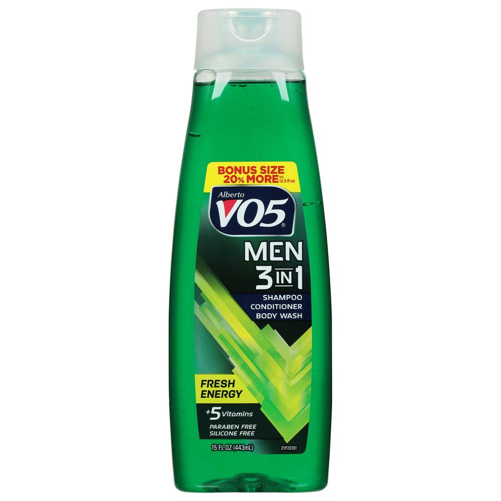 Alberto Vo5 Men Fresh Energy 3 in 1 Shampoo Conditioner Body Wash