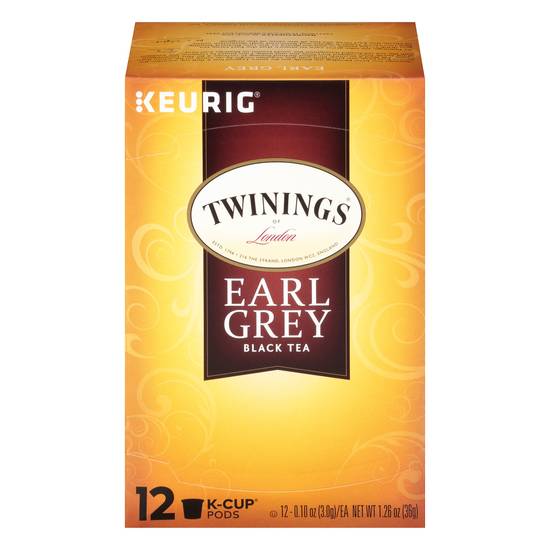 Twinings Earl Grey Flavoured Black Tea (12 ct, 0.10 oz)