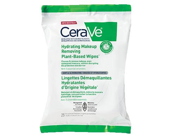 Cerave Hydrating Makeup Removing Plant Based Wipes